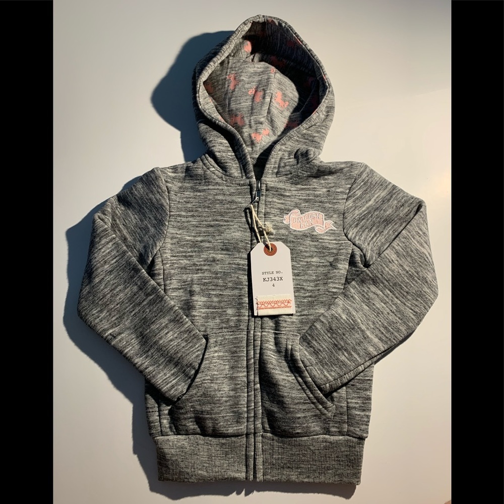 Girls Unicorn Pink/Grey  Hoodie